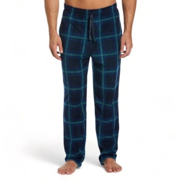 Perry Ellis Portfolio Mens Fleece Plaid Sleep Pant, Size L, New - Picture 1 of 6